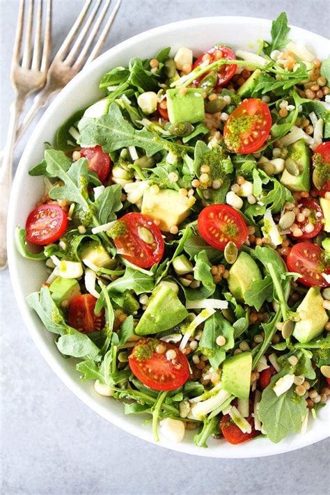 Couscous with arugula salad and orange. Summer Arugula Salad Recipe