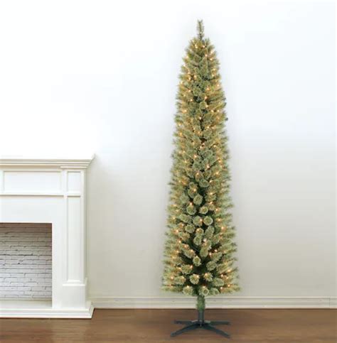 7ft Pre Lit Artificial Cashmere Pencil Christmas Tree Home And Hobby Store