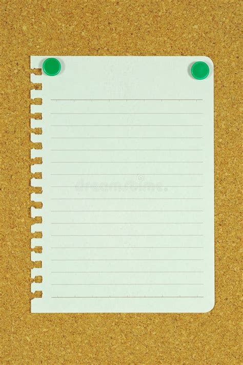 Blank Page Memo On Cork Board Stock Photo Image Of Paper Post 19660062