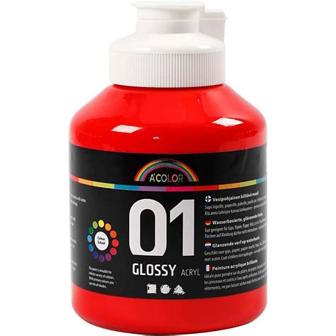 A Color Glossy Acrylic Paint Red 01 Glossy 500 Ml Cc32016