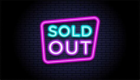 Premium Vector Sold Out Neon Sign Illustration