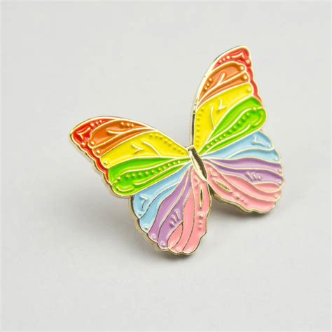 Rainbow Butterfly Pin By Darwin Designs