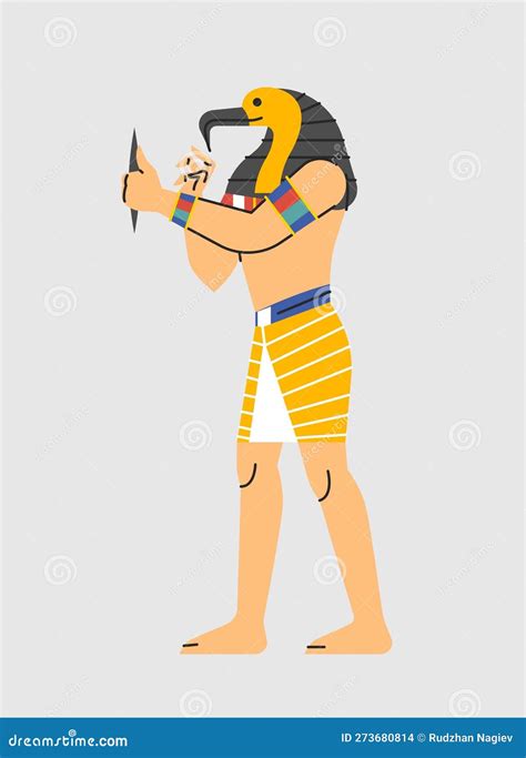 Egyptian God Thoth Stock Vector Illustration Of Egyptian 273680814
