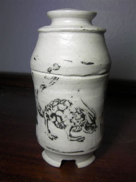 Porcelain Rust Monster Container Artist Made 1 1 Glazed Fired One Of A