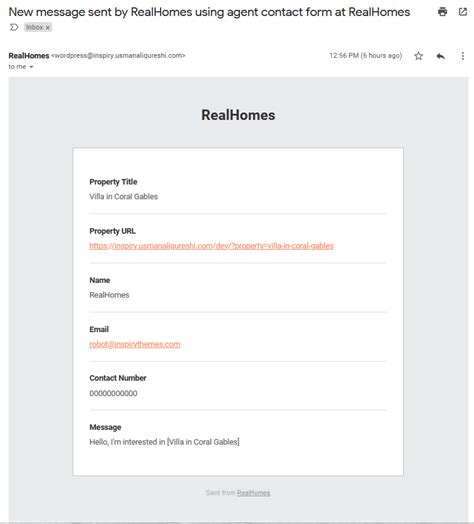 How To Customize Email Content Of RealHomes Inspiry Themes Support
