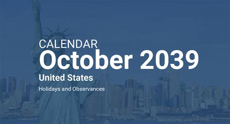 October 2039 Calendar United States