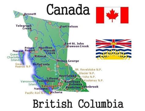Canada Map British Columbia Share Map