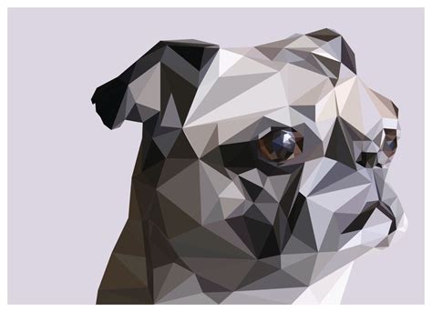 Custom Geometric Pet Portrait Low Poly Retratos Perros Cuadros