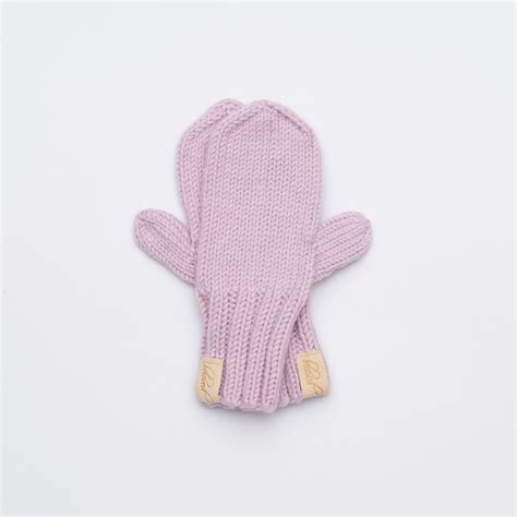 Pink Hand Knit Girls Winter Mittens Etsy