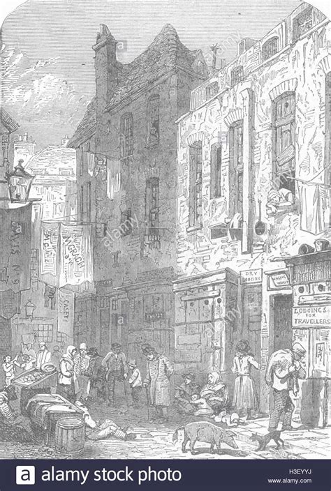 London London Rookery St Giless 1849 Illustrated London News Stock