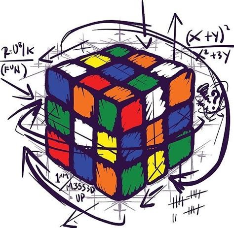 Rubiks Math On Light Poster By Miftake Math Wallpaper Rubiks Cube