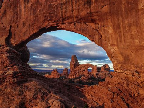 Turret Arch As Seen Through The North Window Arch At Arches National