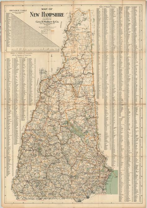 Map Of New Hampshire Curtis Wright Maps