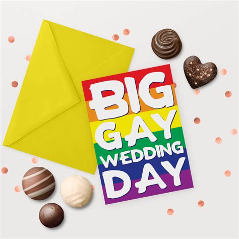 Big Gay Wedding Day Card Lgbt Wedding Same Sex Marriage Card Hen Party Wristbands Team