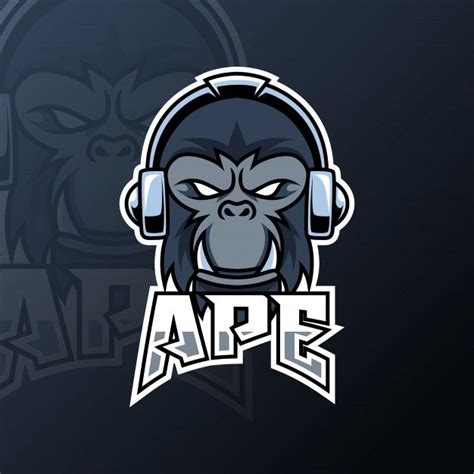 Maybe you would like to learn more about one of these? Angry Ape Gorilla Mascot Gaming Logo Black Color Headphone ...