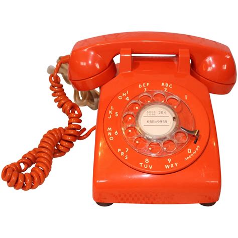 Vintage Itt 500 Orange Rotary Telephone Telephone Vintage Telephone