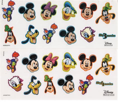 2 Sheets Walt Disney Studios Disney Movie Club Stickers 3 And 4 Etsy