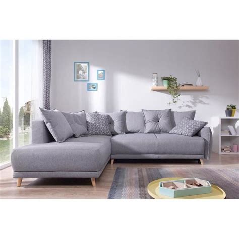 En choisissant ubaldi pour cet achat, vous. LENA - Canapé scandinave d'angle gauche - Gris clair ...