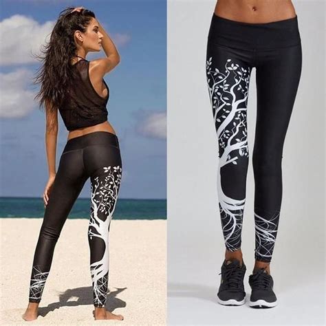 Printed Sports Yoga Workout Pants Womens Workout Outfits Tracksuit