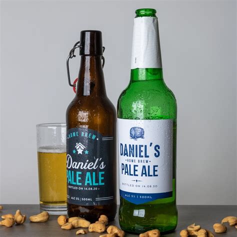 These labels are perfect to personalize and add to your home brewed beer or weddings, bachelor party's and events. Personalised Beer Label - 4 Pack - Design 2 - Able Labels