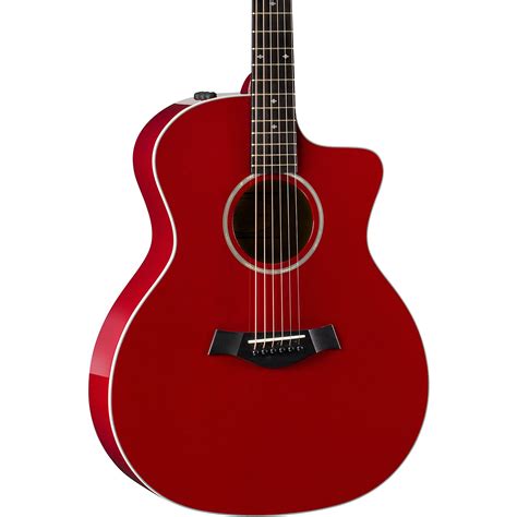 Taylor 214ce Red Dlx Grand Auditorium Acoustic Electric Guitar Red