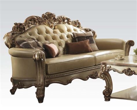 Vendome Collection Living Room Gold Patina Finish Casye Furniture