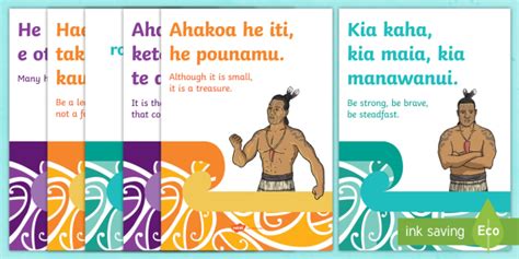 Māori Inspirational Quotes Whakatauki Display Posters