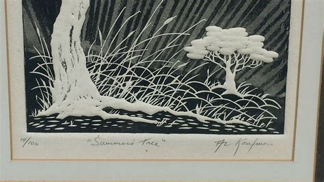 Summer Tree 14100 Intaglio Etching Al Kaufman Signed Ebay