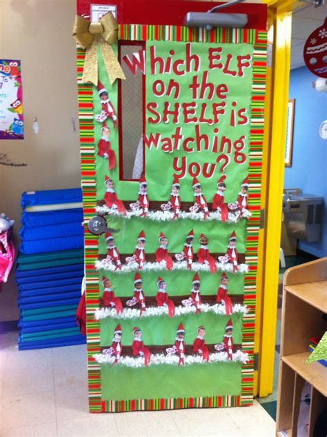 Which Elf On The Shelf Is Watching You Door Decorating Contest For