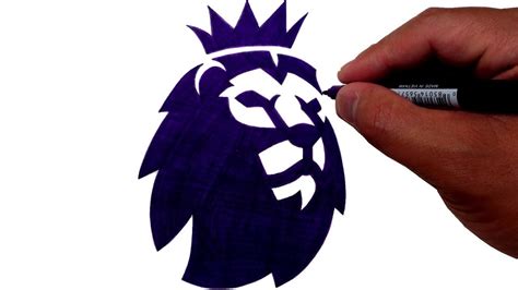 How To Draw The Premier League Logo By Hand Youtube