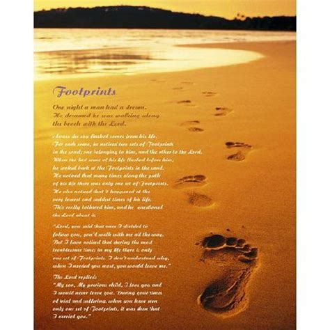 Pin By Macristina Sflores On My Saves Footprints In The Sand Poem