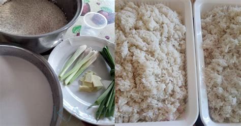Cuci beras, masak hingga setengah matang. Ini Caranya Masak Nasi Lemak Tak Basi, Berkerak & Tahan ...
