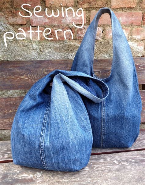Diy Handbag Sewing Pattern Slouchy Jeans Bag Hobo Bag Etsy México