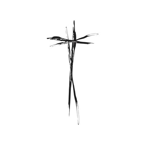 Christian Cross Grunge Vector Illustration Cross Brush Symbol Vector