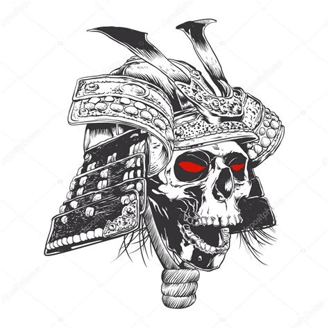 Samurai Helmet Skull Art Skull Art Print