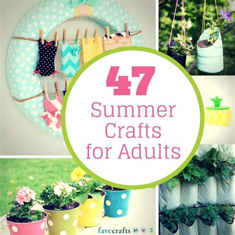 Patrick's day, spring, or even your unit on weather. 47 Summer Crafts for Adults | Arts, crafts for teens, Easy ...