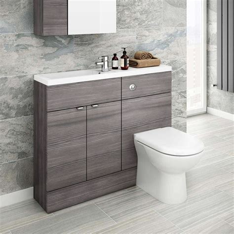 1x cali socorro thermostatic bar shower valve with shower kit and bath filler sku: Brooklyn Grey Avola Slimline Combination Furniture Pack - 1100mm Wide at Victorian Plumbing UK ...