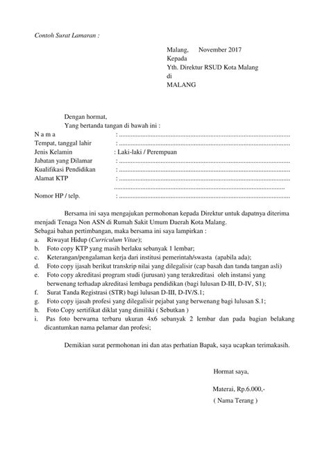 Panduan cara membuat surat lamaran seperti lamaran umum, fresh graduate, via email, tulis tangan, sebagai guru, cpns, di hotel, di bank, di toko, rumah sakit, berdasarkan iklan, bahasa inggris, +doc. Contoh Surat Lamaran Kerja Ke Dinas Kebersihan : Lamaran ...