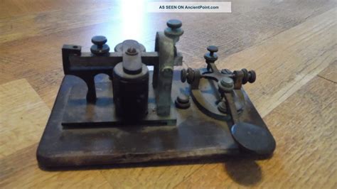 Antique Manhattan Electric Supply Co Morse Code Telegraph Key And Sounder
