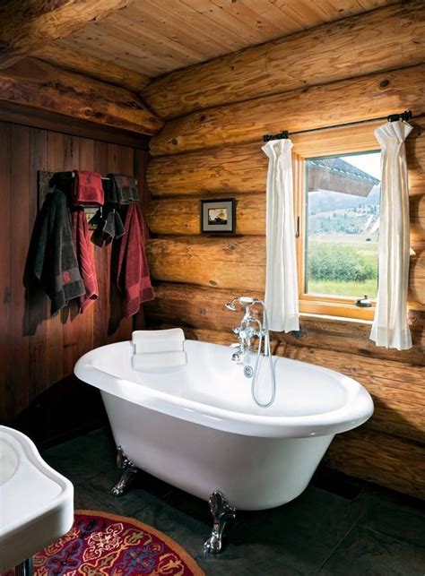 But don't fret because you are in the right place for expert advice and there's no point in wishing for a large separate bath and separate shower if this means sacrificing the space for the basin and toilet, nor is it wise to fit a. Western Rustic Cabin Bathroom. Such a beautiful tub and ...