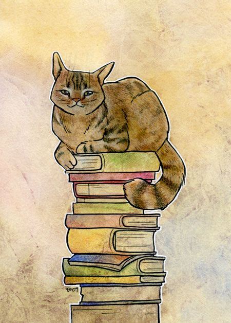 Librarian Cat By Eve Bolt On Deviantart Cats Illustration Cat Art