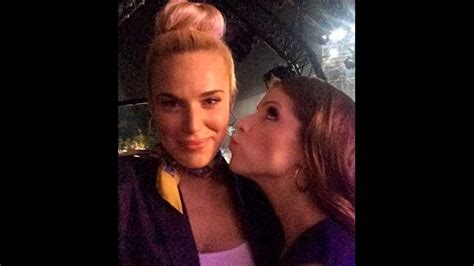 Wwe Diva Lana Poses With Anna Kendrick Her Co Star In The Smash Hit