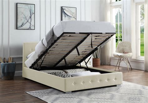 York King Size Bed Frame With Lift Up Storage