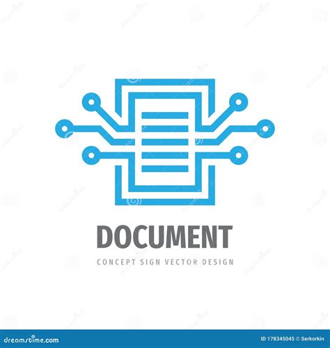 Data Page Concept Logo Template Design Digital Document Vector Sign