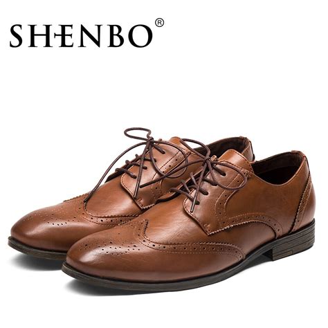 Shenbo Brand Fashion Brogue Men Oxford Casual Oxford Shoes For Men