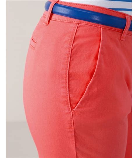 Coral Washed Cotton Chino Lwm33 Woolovers Uk