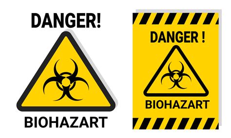 Biohazard Warning Sign For Work Or Laboratory Safety With Printable