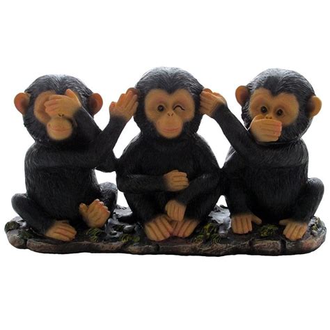 See Hear And Speak No Evil Monkey Figurine Statuette Decoration For
