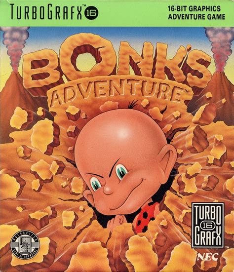 Bonks Adventure 1989 Turbografx 16 Box Cover Art Mobygames