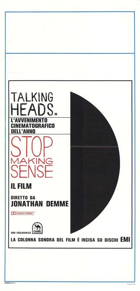 Stop Making Sense Movie Poster 13 X 28 Inches 34cm X